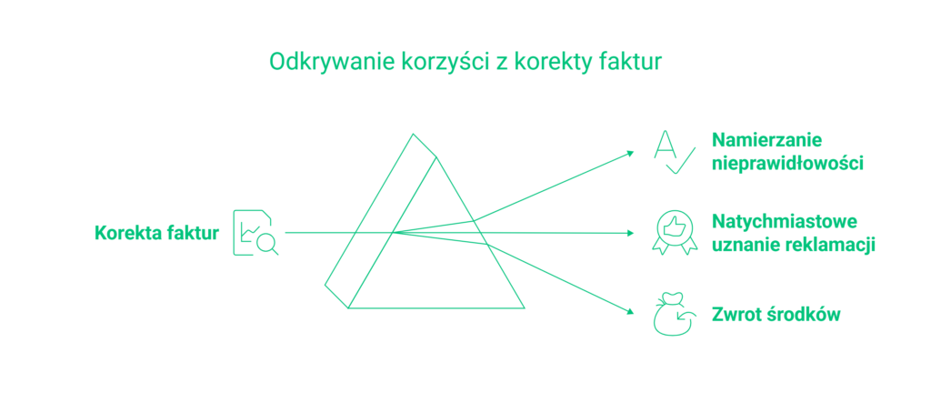 Pryzmat korzyści z korekty, eliminujący ukryte koszty na fakturach za prąd.